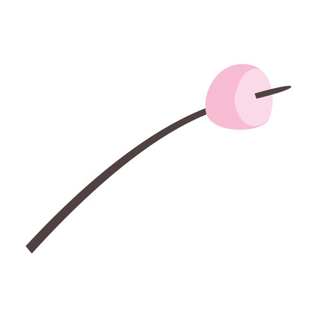 Marshmallow On Stick Icon Vector Illustrationのイラスト素材