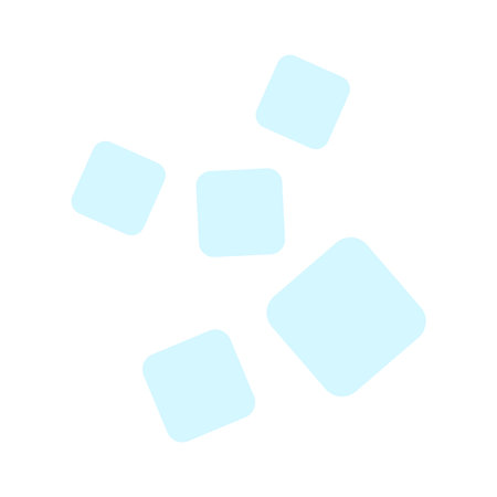 Blue Ice Cubes Icon Vector Illustrationのイラスト素材
