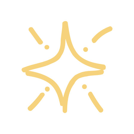 Doodle Sparkle Shine Icon Vector Illustrationのイラスト素材