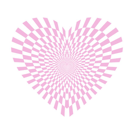 Pink Rays Patterned Heartのイラスト素材