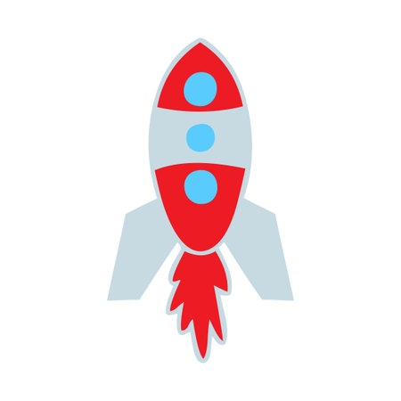 Colorful Rocket Iconのイラスト素材