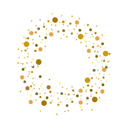 Gold Glitter Circle Vector Illustrationのイラスト素材