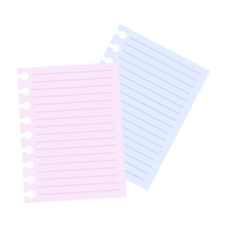 Pink Blue Spiral Notebook Lined Pages Iconのイラスト素材