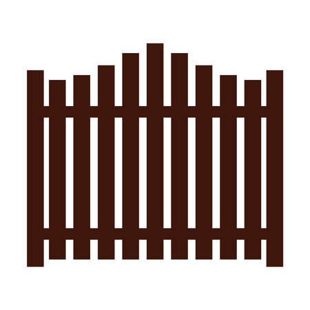 Dark Brown Wooden Fence Iconのイラスト素材
