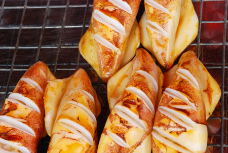 grilled squidの写真素材