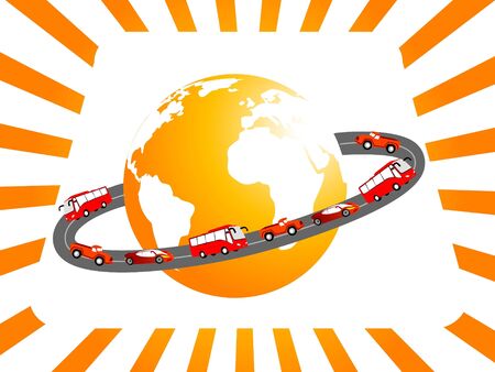 buses and cars on world tour
の写真素材