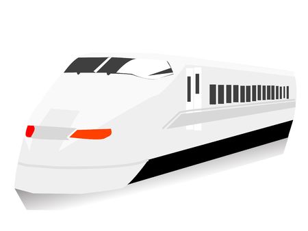 metro train on isolated background
