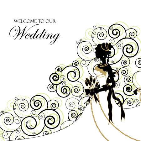 Wedding Graphic; Use as Invitation or Photo Album Coverのイラスト素材