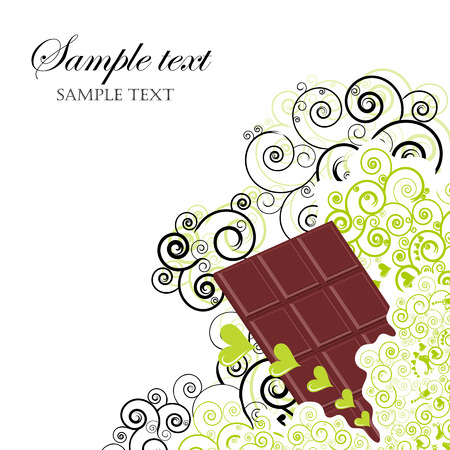 Chocolate illustration, can be used as a dessert menuのイラスト素材