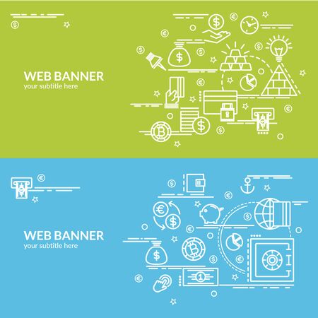 Flat colorful design concept of Payment. Infographic idea of ??making creative products.Template for website banner, flyer and poster.のイラスト素材