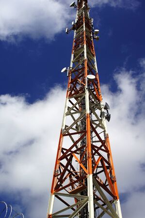 Cellular  tower to transmisstion of signal telephone mobileの写真素材