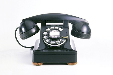 Vintage analog telephone old の写真素材
