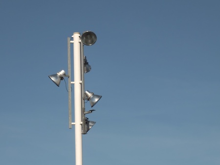 lamps in front of blue sky
