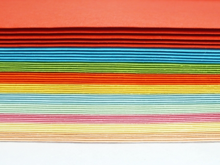 colored cards in the stack
