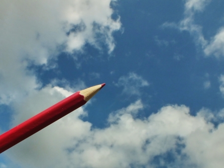 many colored pencilsの写真素材