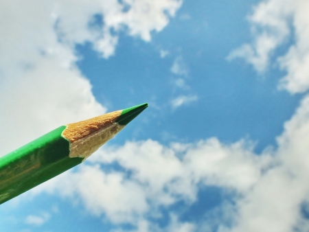 many colored pencilsの写真素材