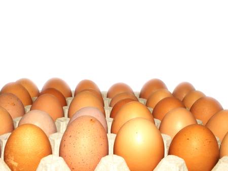 background of fresh eggs for sale at a market