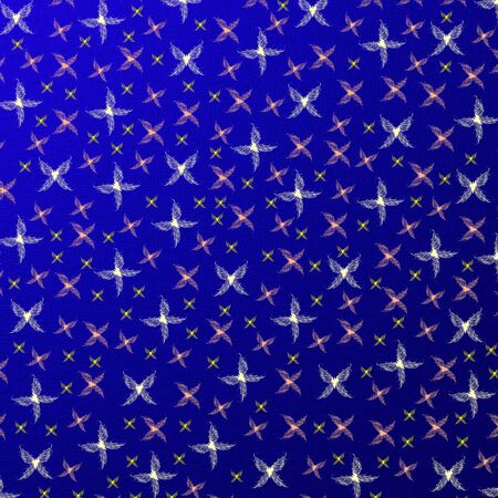 digitally painted colorful butterfliesの写真素材