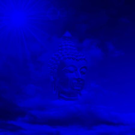 the Head of Buddha abstract digitally processed inの写真素材
