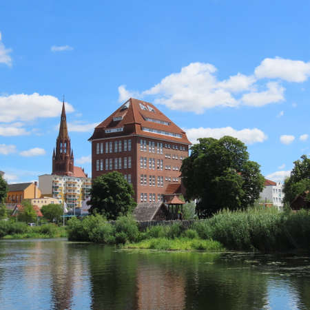 architecture, mecklenburg-vorpommern, hanseatic city, demmin, July 2020のeditorial素材