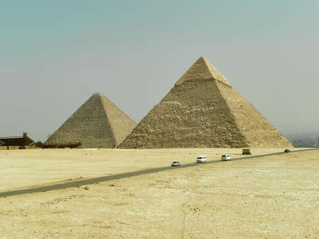 Close view of Gisa  Pyramids  (Giseh) around- 2500 years (B.C) overlooking Cairoの写真素材