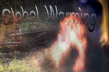 global warming sign designの写真素材