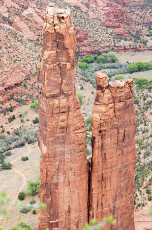 Spider Rock at Canyon de Chelly, Arizona.の写真素材