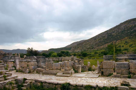 Athena temple of Ephesus, ancient Greek city also  known as an important center of early Christianity. One of the most beautiful ancient cities in the world, Turkeyの写真素材