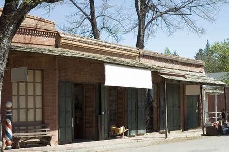 Street scene in the western mining town of Columbia in  Californiaの写真素材
