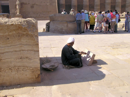 EGYPT - March 5: Scribe at Karnak temple, Egypt, Africa. March 5, 2005      