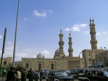 EGYPT - March 15: Taxis drivers waiting for clients in front of  Muhammed Ali Mosque, Cairo, Egypt. March 15, 2005           のeditorial素材