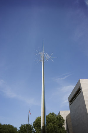 WASHINGTON, DC - JUNE 24TH; sculpture in front of  the National Air and Space Museum of Smithsonian Institution,  Washington, D.C. 24TH June 2007のeditorial素材