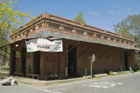 COLUMBIA, CALIFORNIA - MAY 6TH; Typical saloon of western-time in the mining town of Columbia in ...