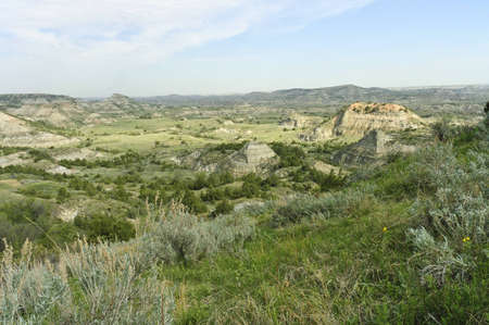 North Dakota, USA - May 18th, 2006; Painted Canyon at Theodore Roosevelt National Park, North Dakota, USAのeditorial素材
