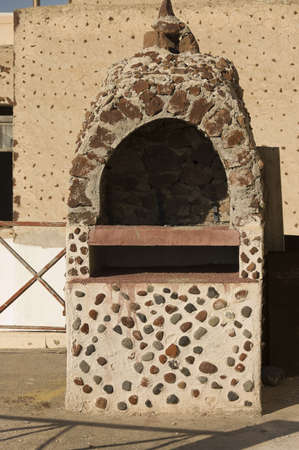 Oia, Greece - May 16th, 2007 : Outdoor bread oven made from volcanic stones by local people, Oia Village , Crete island, Greeceのeditorial素材