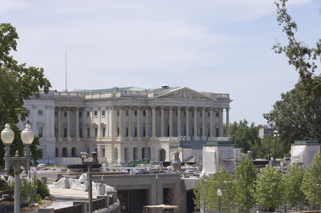Washington, DC, USA - June 23th, 2007 : House of Representative under renovation, Washington, DC,...