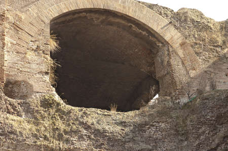 Rome, Italy - April 1th, 2006 : Thermae of Caracalla or Baths of Caracalla, ancient roman public baths and leisure centre,  Rome, Italyのeditorial素材