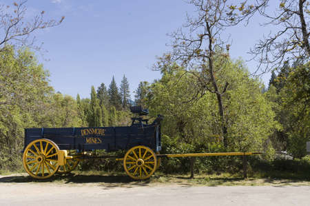 California, USA - May 6th, 2006 : Old wagon used by miners in American western country of Californiaのeditorial素材