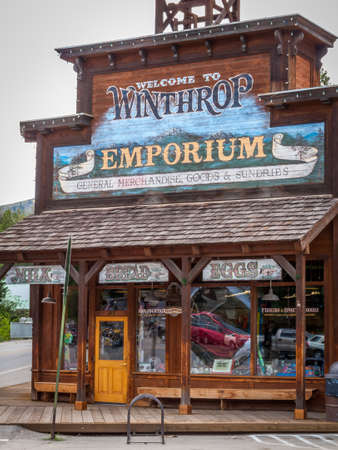 Winthrop, Wa. USA -June 18, 2009 : general store of Winthrop small western city, and popular tourist attractionのeditorial素材