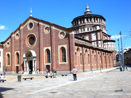 Church of Santa Maria delle Grazie in Milan.のeditorial素材