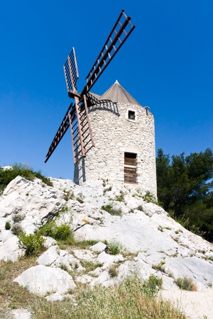 Windmill of Provence in Marseille, Franceの写真素材