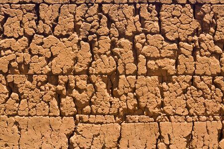 Tamboo, adobe wall typical of Malagasy highlandsの写真素材
