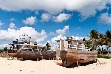 shipyard of Antalaha, eastern Madagascarの写真素材