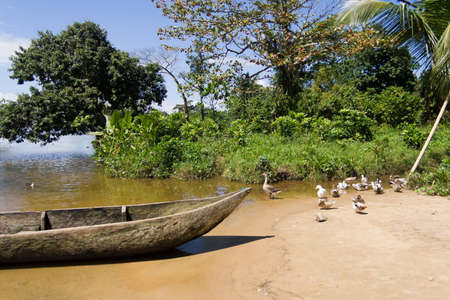 Coastal landscape of the Antongil Bay, east of Madagascarの写真素材