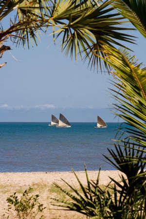 Sakalava Dugout in Mahajanga (Majunga), Madagascarの写真素材