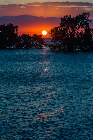 Sunset on the Antsiranana bay (Diego Suarez) northern Madagascarの写真素材