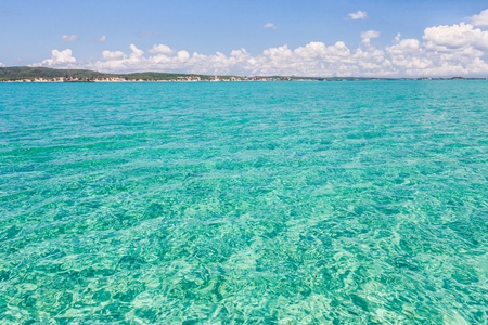 The emerald sea of Antsiranana bay  Diego Suarez , northern Madagascarの写真素材