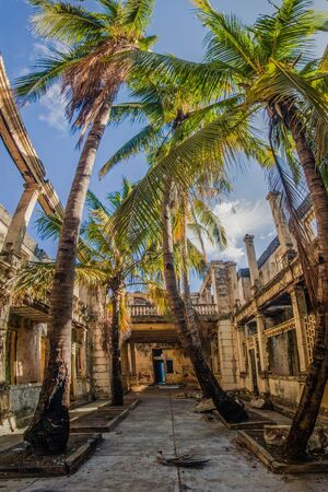 Colonial architecture typical of Diego Suarez (Antsiranana), north of Madagascarの写真素材