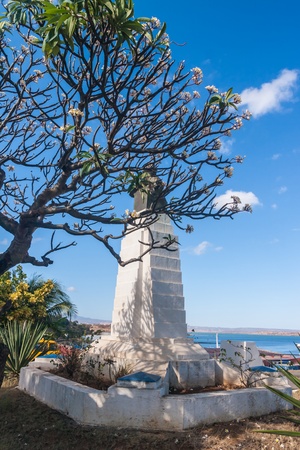 The statue of Marechal Joffre in Diego Suarez (Anrsiranana), north of Madagascarの写真素材