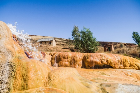 The geysers of Ampefy, Malagasy highlandsの写真素材